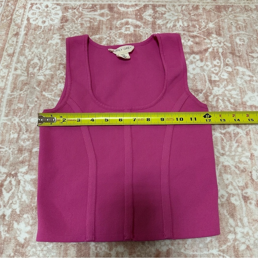 Fitted 💕 Cropped Corset Style Knit Tank Top - Picture 5 of 5